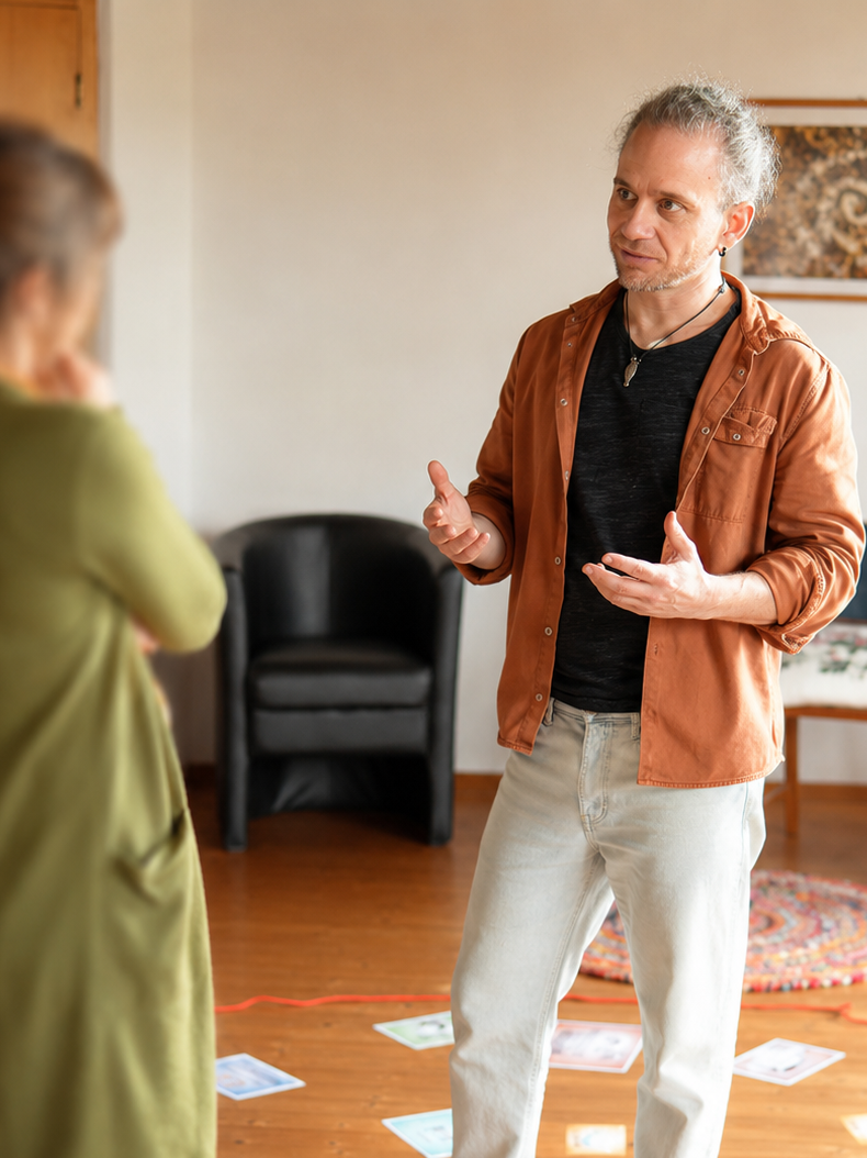 Markus Castro im Coaching-Gespräch mit einer Klientin