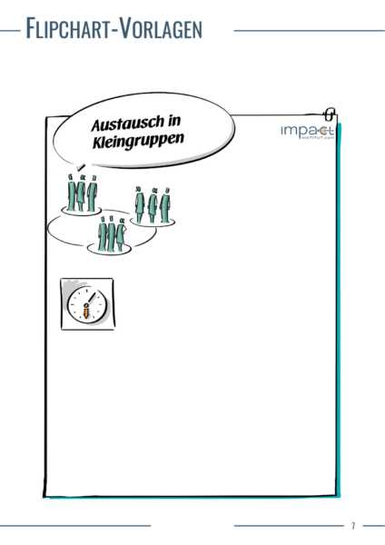 Flipchart-Vorlage für den Austausch in Kleingruppen